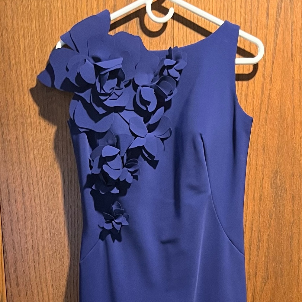 Frascara designer evening gown/mother of the bride, size 6, bright navy